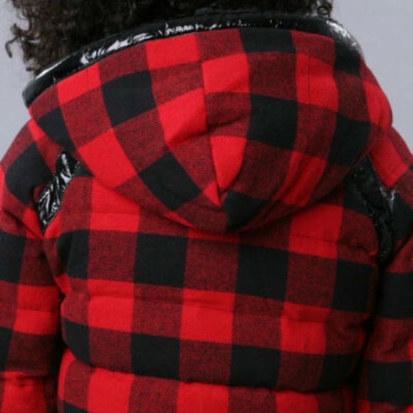 NEW Plaid ROCAWEAR Y2K  Buffalo Plaid  Wool patent leather Fur coat 2X PLUS - Picture 12 of 16